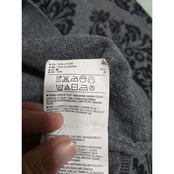 Old navy xl women's gray damask sweater - Picture 8 of 10